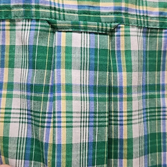 Chaps Men's Easy Care Button-Down Short Sleeve Plaid Shirt Size XXL - Picture 9 of 9